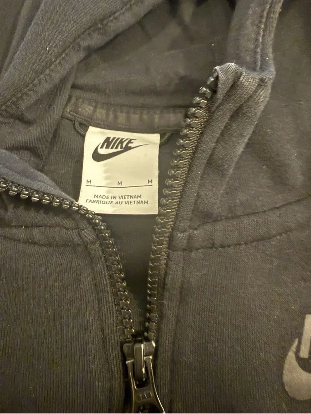 Nike Black Hooded Performance Zip Jacket with Reflective Trim Boys size medium